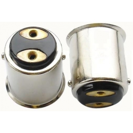 Casquillo de Bayoneta tipo BA15D Niquel