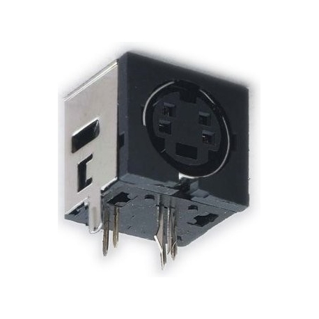 Conectores Mini-Din Hembra Chasis 4pin