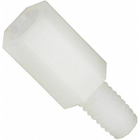 Separadores hexagonales de Nylon-poliamida M4 rosca