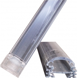 Perfil barra de aluminio 20x12.50mm de un metro