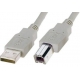 Cable USB-A USB-B Macho-Macho Gris