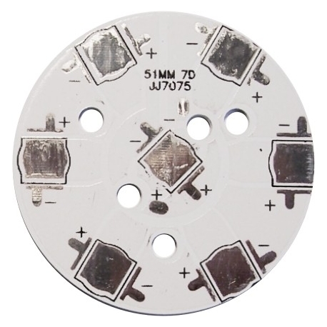 Circuito Impreso redondo 51mm 7 Led CREE-Lumiled