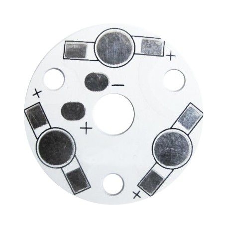 PCB redondo 30mm 3 Led Lumiled