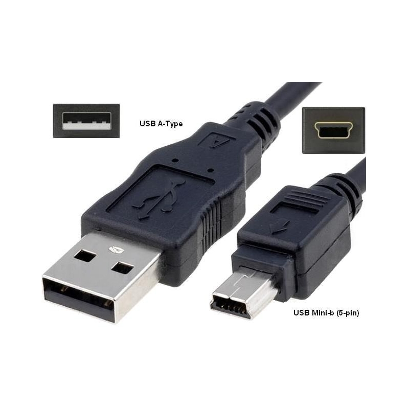 MIni-USB-B Macho-Macho Negro 5pin