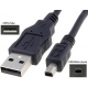 Cable USB-A MIni-USB-B 5pin Macho-Macho Negro
