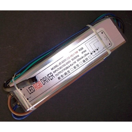 Driver IP66 Led RGB Mando IR 12-18x1w