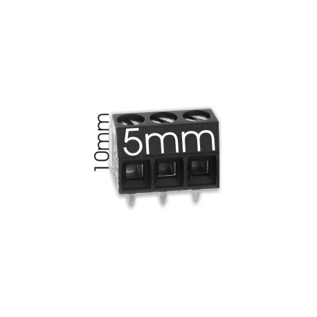Borna 3Pin 10mmx5mm negro