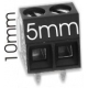 Borna 2Pin 10mmx5mm negro