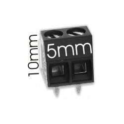 Borna 2Pin 10mmx5mm negro