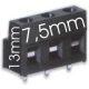 Borna 3Pin 13mm7.5mm negro