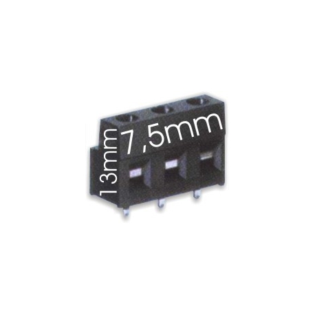 Borna 3Pin 13mm7.5mm negro
