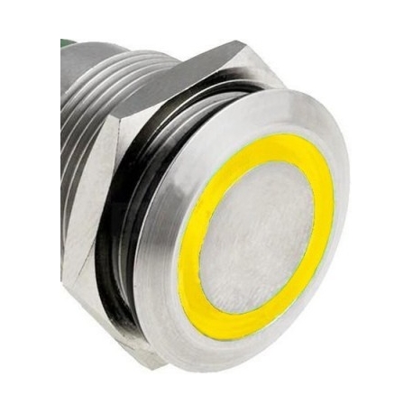 Pulsador de panel Antivandalos con Led Anillo