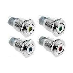 Pulsador conmutado de panel Antivandalos con Led punto