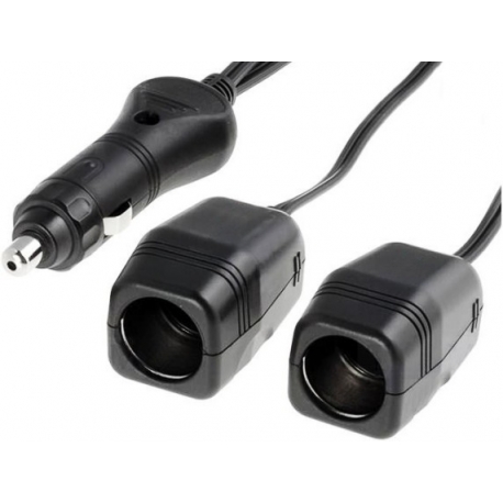 Alargador Conector mechero 2 hembra 1 macho 12v