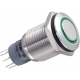 Pulsador conmutado de panel Antivandalo con Led Anillo 16mm