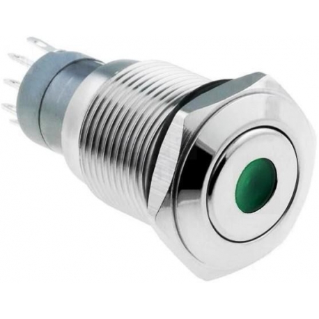 Pulsador conmutado de panel A.vandalos Led punto verde