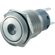 Pulsador conmutado de panel Antivandalo con Led punto 19mm