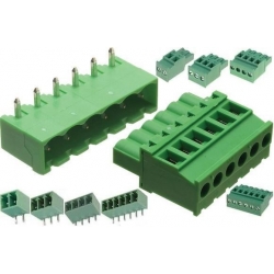 Bornas enchufables paso 5.08mm