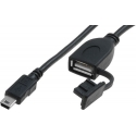 Cable USB Hembra a USB Macho Mini