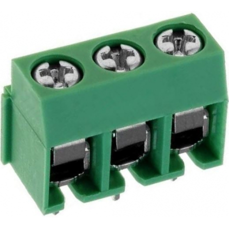 Bornas circuito impreso DG126 Verde 10mm recto paso 5mm