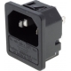 Base enchufe IEC-C14 macho con porta fusible 2200
