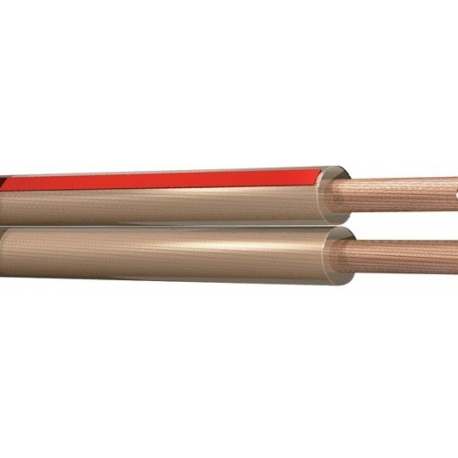 Cable Paralelo Transparente Polarizado Banda Roja