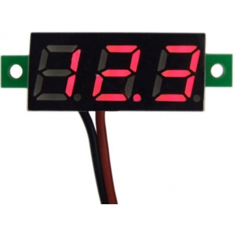 Voltimetro Led 0-30v. de panel Rojo