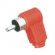 Conectores RCA Macho Aereo Acodado Rojo