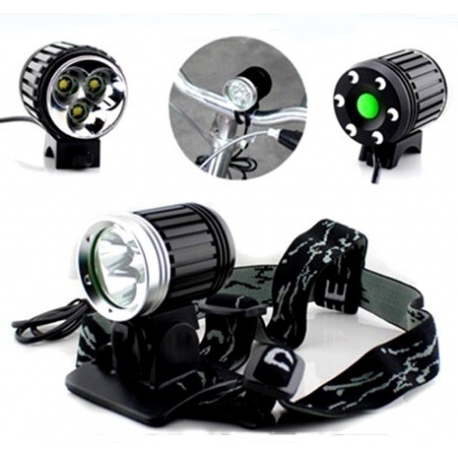 Linterna casco-bicicleta 2200Lm. CREE XML T6