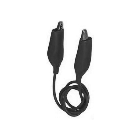 Cables de prueba con pinzas cocodrilo negro