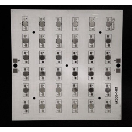 Circuito Impreso 160x160x2mm para 36 Led Lumileds
