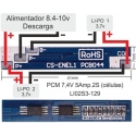 PCM 2S para Baterías de Litio-Li-Po de 7.4v
