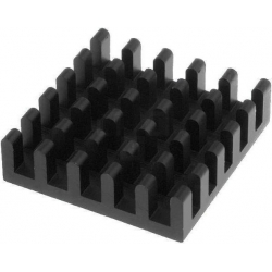Disipador Térmico de puas Anodizado Negro 21x21mm