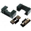 Porta-Fusible 5x20mm Negro con Tapa con Ventana