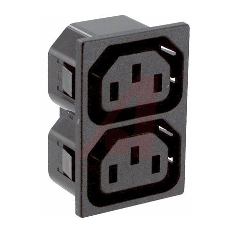 Base enchufe de luz IEC-60320-C13 x2