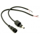 Juego de Conector Jack 5.5-2.1 IP65 Negro con Cable