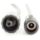 Juego de Conector Jack 5.5-2.1 IP65 Negro con Cable