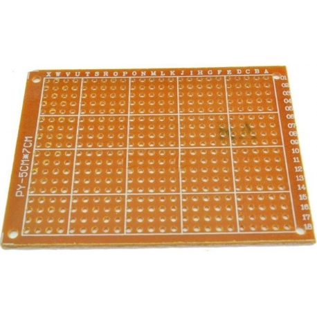 PCB taladrado 50x70mm