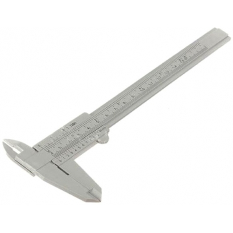 Calibre Plástico medidas en mm/inch