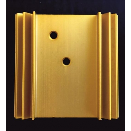 Disipador Térmico Rectangular 50x50x12mm anodizado en Oro