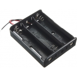 Portapilas Baterías 3x18650 con Cables