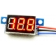 Mini Voltimetro Led 0-100v. de panel 3 cables