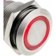 Pulsador conmutado de panel Antivandalos 25S con Led Anillo