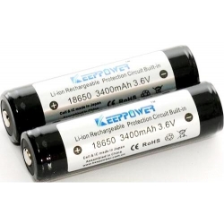 Batería de Litio 18650 3.7v 3.400mA Protegida KeepPower