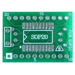 Pcb adaptador SMD-Dip SOIC20-Dip20