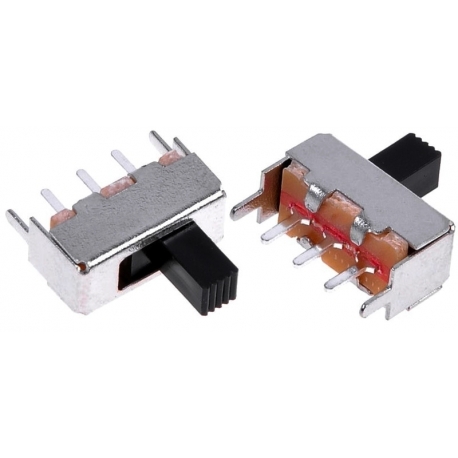 Interuptor deslizante vertical 12x6x6mm 1C-2pos.