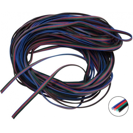 Cables Plano 4 hilos Negro-Verde-Rojo-Azul