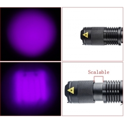 Linterna LED Ultravioleta de 1 Led zoom