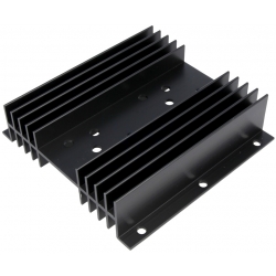 Disipador Térmico de Aletas tipo U de 100x25mm para dos TO23