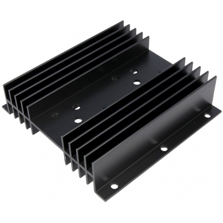 Disipador Térmico de Aletas tipo U de 100x25mm para dos TO23